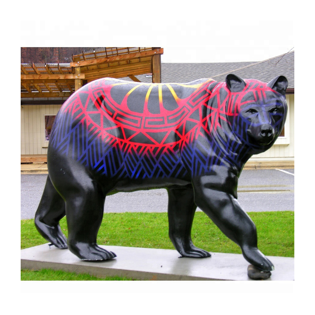 Animal bear fiberglass statue