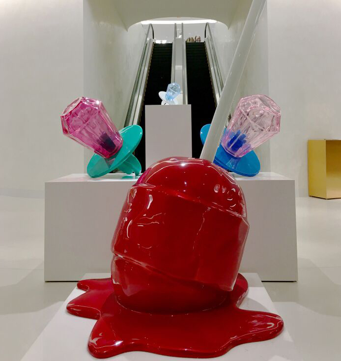 Fiberglass lollipop sculpture