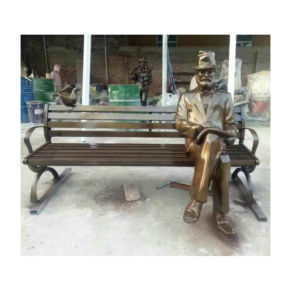 Sitting on bench old man 