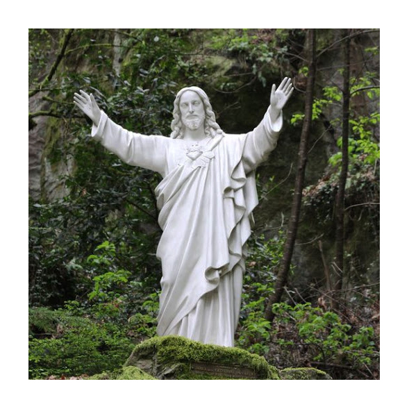 Religious fiberglass jesus statue
