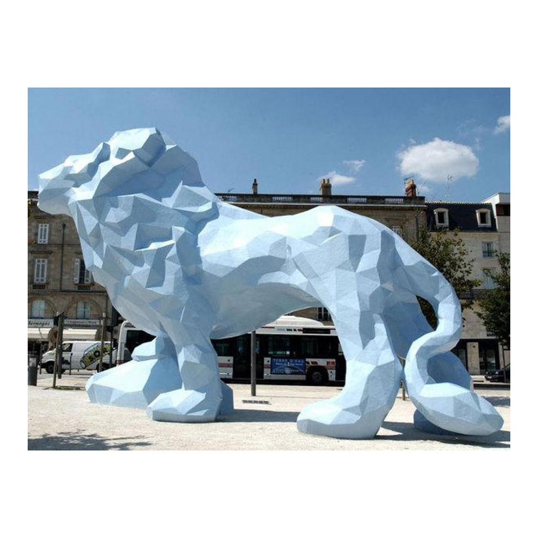 Outdoor lion fiberglass statue