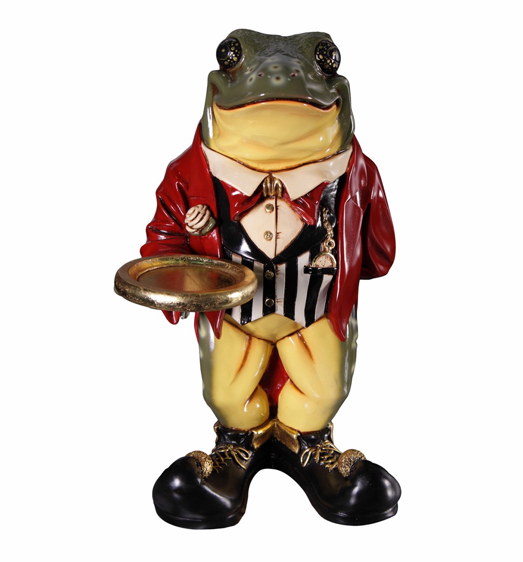 Sculpture of frog butler