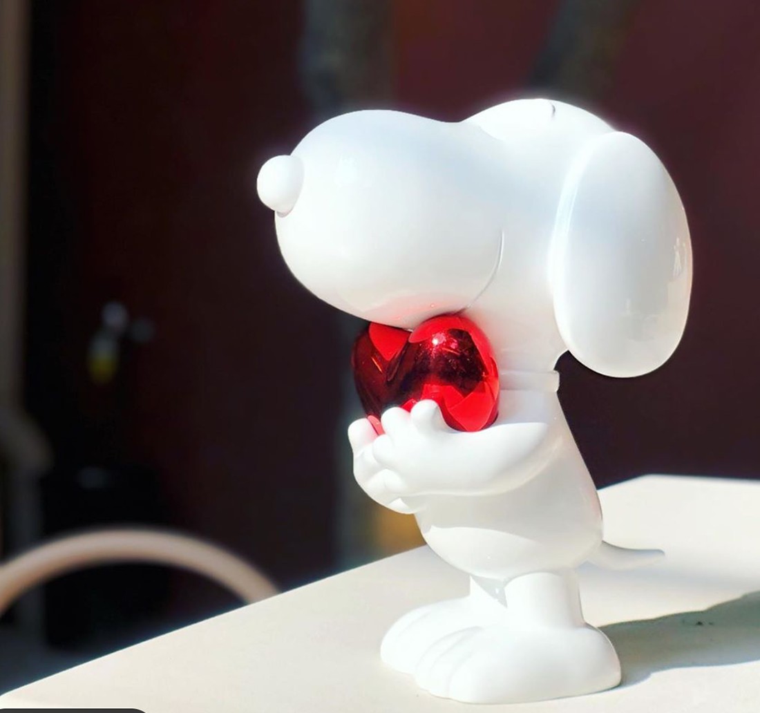 Snoopy resin sculpture