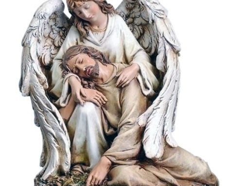Angel comforting christ statue ak-dzh1