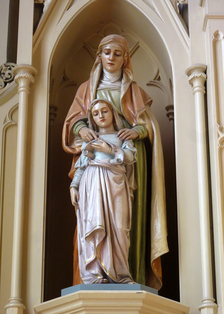 Virgin mary statue for saint anne educating