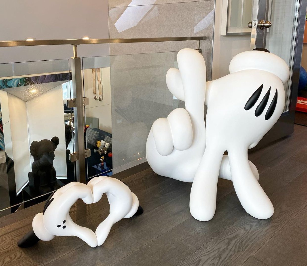 Mickey gloves fashion accessories fiberglass sculpture