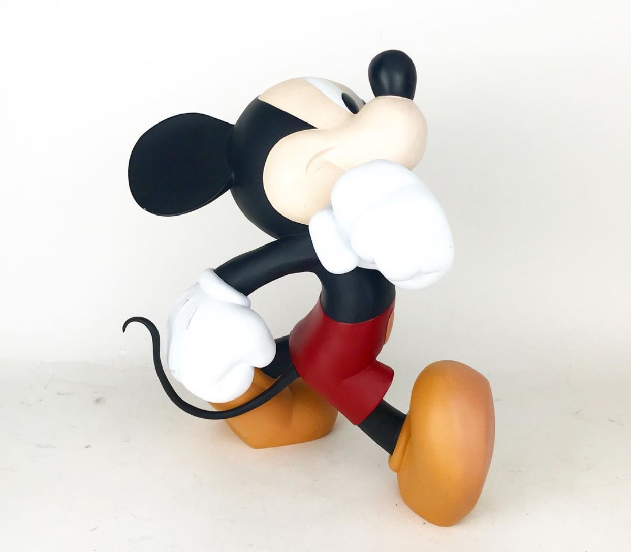Mickey Mouse cartoon running statue