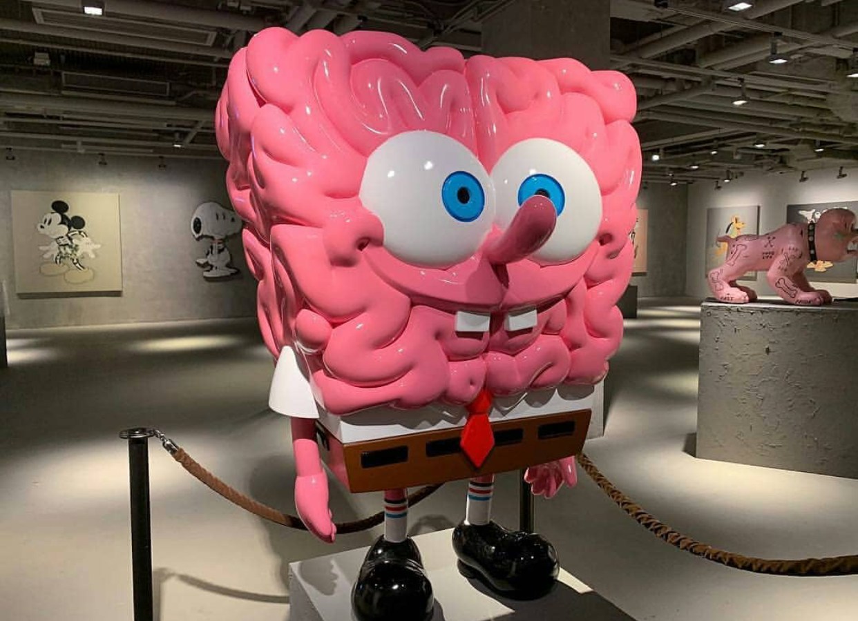 Sponge Brain art fiberglass