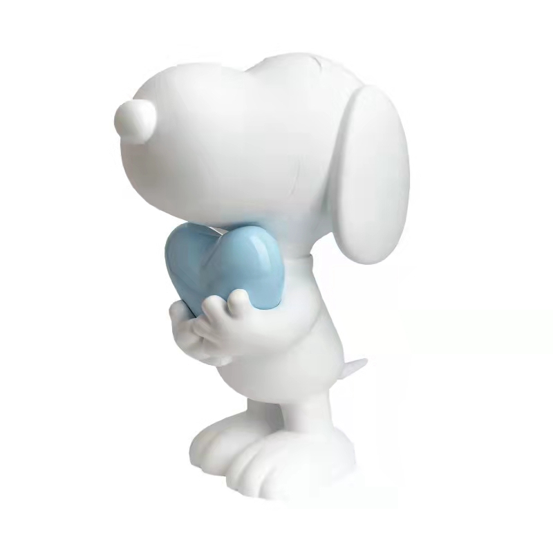 White Snoopy Blue Heart fiberglass