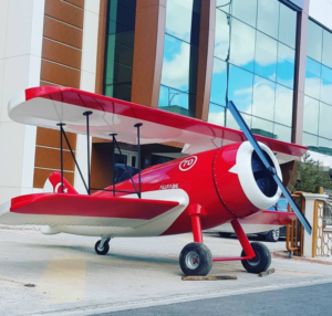 Aircraft fiberglass sculpture life-size outdoor design