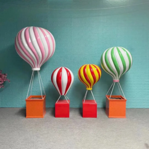 Colorful hot air balloon resin sculpture birthday party wedding atmosphere sense decoration 2