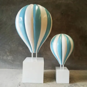Colorful hot air balloon resin sculpture birthday party wedding atmosphere sense decoration 4