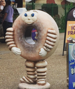 Donut cartoon character sculpture food art decor