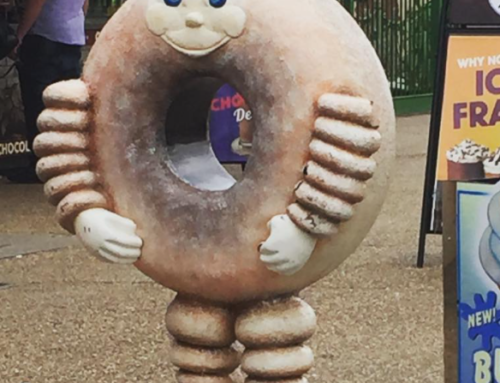 Donut cartoon character sculpture food art decor