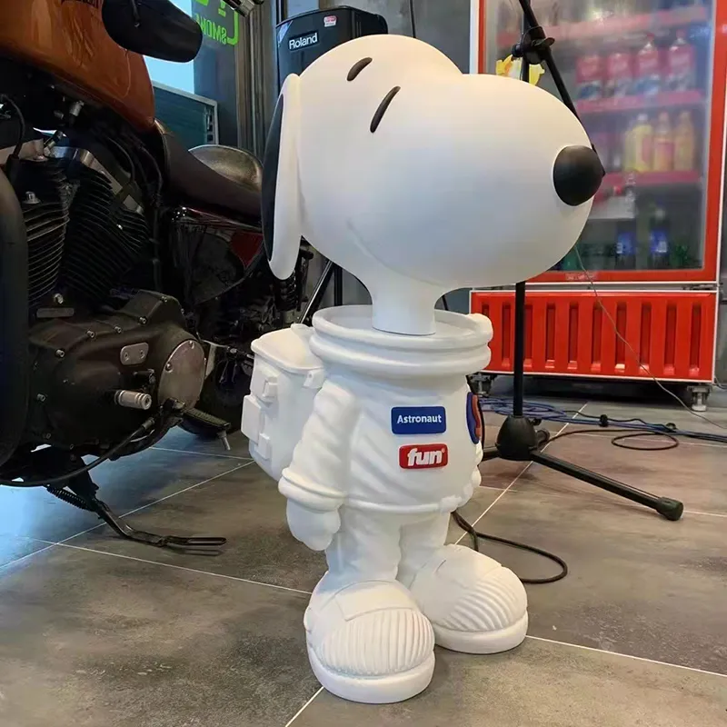 Fiberglass dog Statue Sculpture Snoopy astronaut style decor