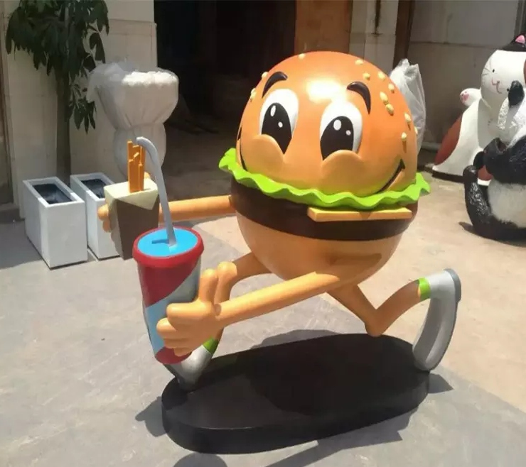 Food hamburger fiberglass statue
