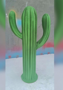 Green Cacti resin plant sculpture outdoor garden design 2