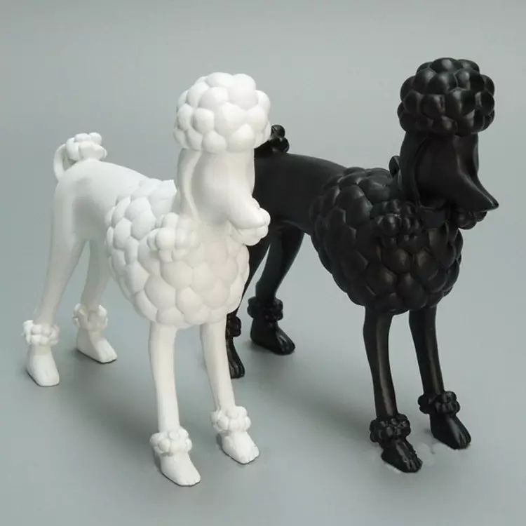 Resin Poodle Pudel Sculptures