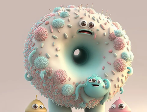 Monster Donut Fiberglass sculpture pink cartoon art decorative