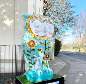 Owl series dandelion resin sculpture spring garden decor