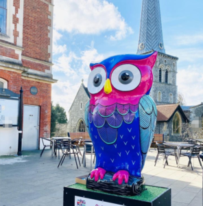 Owl series owlbert resin sculpture spring garden decor