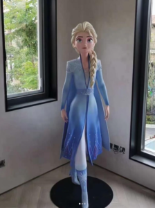 Popular Princess Aisha fiberglass sculpture Fairy tale sculpture
