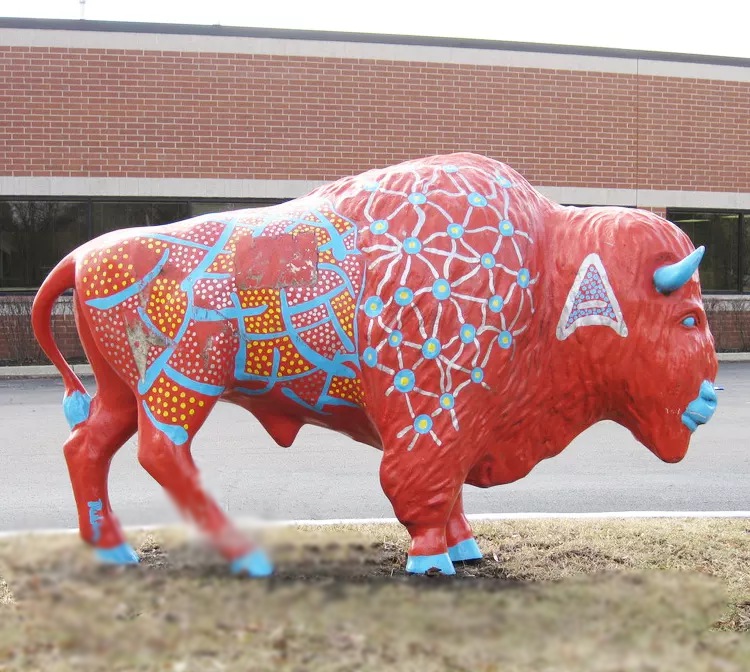 fiberglass bison buffalo statue