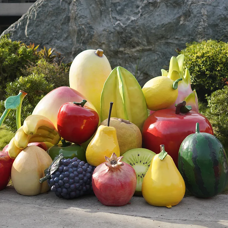 Rich fruit fiberglass sculpture orchard shops are decorated with ornaments