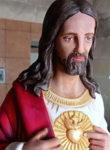Sacred Heart Jesus fiberglass statue religious fine art for sale 3