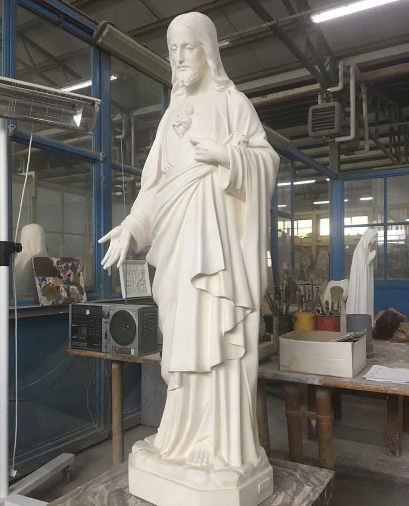 Sacred Heart of Jesus fiberglass statue Catholicism religious art