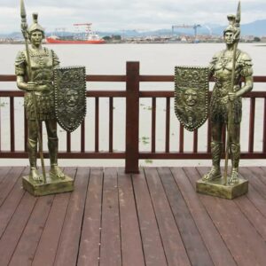 Samurai Armor Memorial Park decoration soldier sculpture fiberglass warrior statue 1