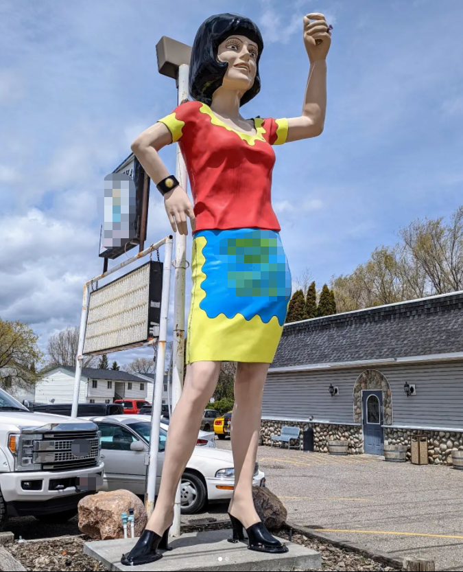 Standing lady fiberglass sculpture shop outdoor decoration design