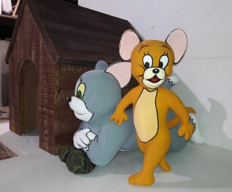 Tom and Jerry Fiberglass sculpture cartoon refinement art design