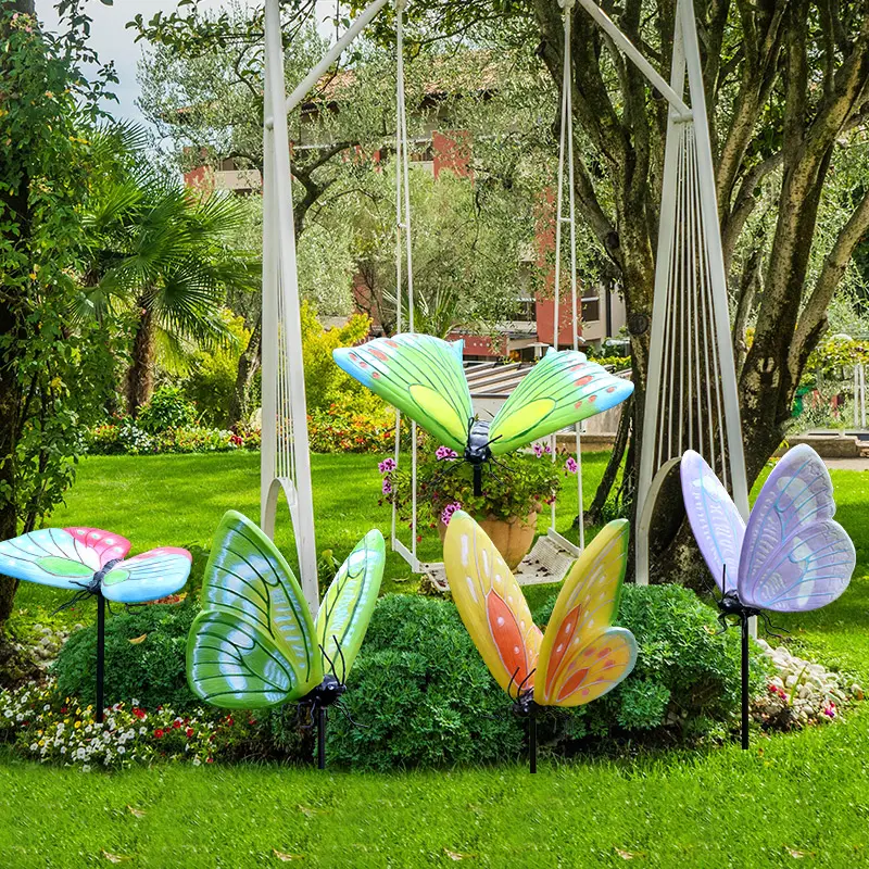 Tourist attraction butterfly fiberglass art city garden design