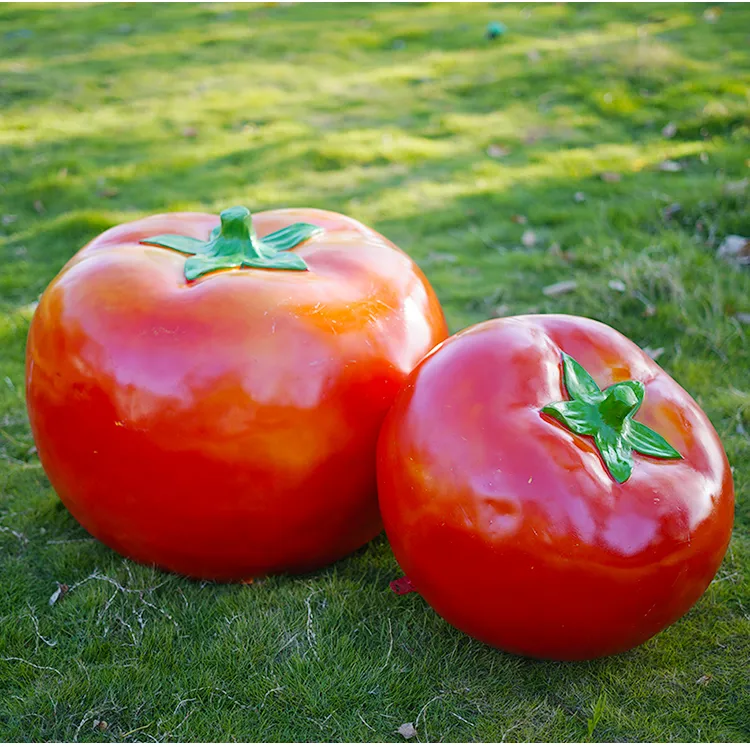 Vegetable tomato fiberglass decorative plant garden art Deco