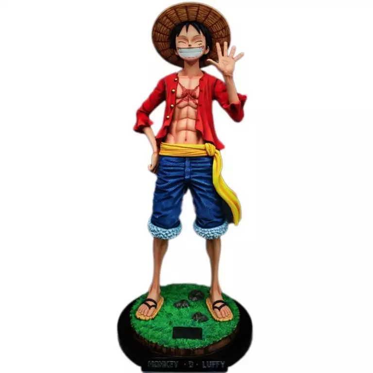 Luffy with cap and base sculpture Fiberglass