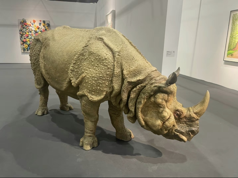 fiberglass rhinoceros rhino statue