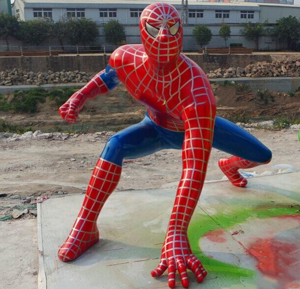 fiberglass spider man sculpture