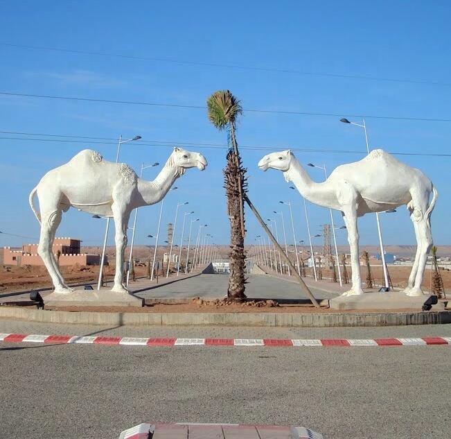 white camel fiberglass large sculpture