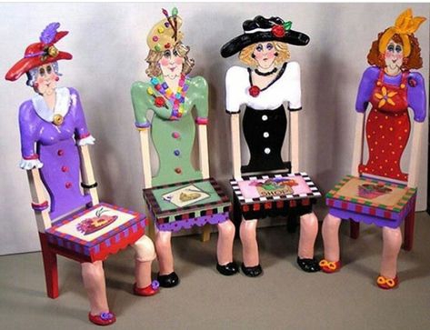 Abstract woman style stool resin sculpture