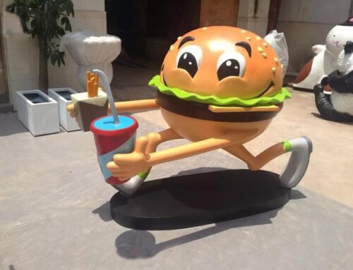 Food series fiberglass hamburger statue store decor