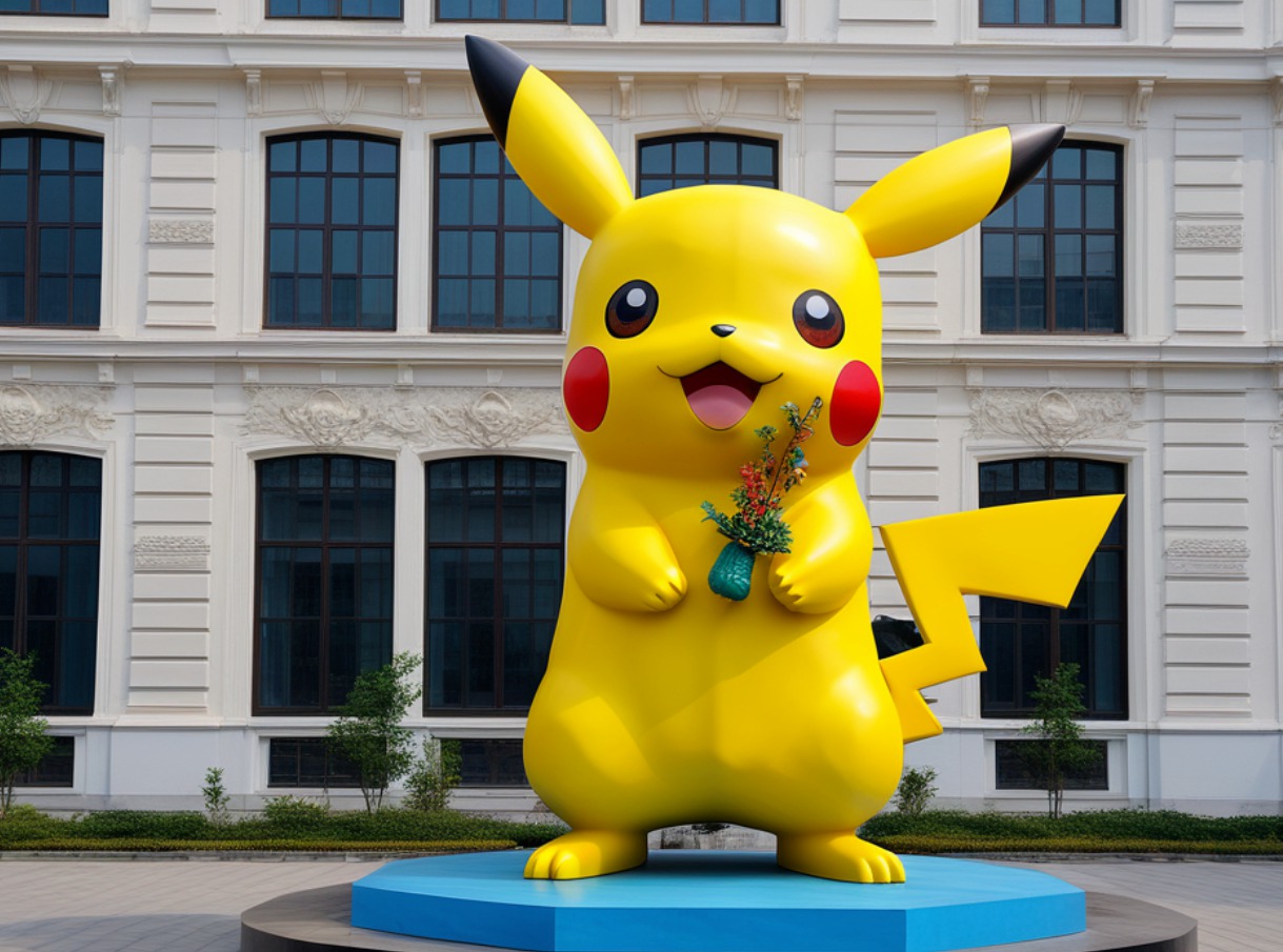 life size fiberglass pikachu statue
