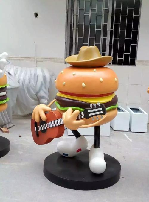 hamburger resin statue life size (2)