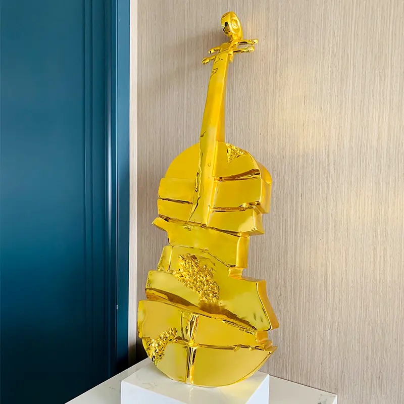 resin violin pop art sculpture 