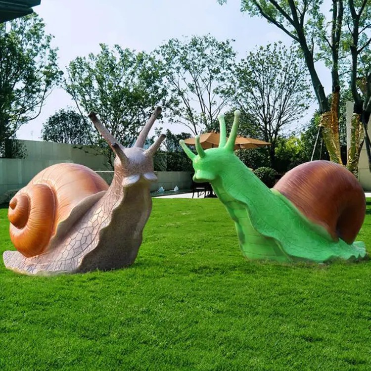 Colorful animal garden kindergarten decoration large garden resin craft animal snail statue decoration (3)