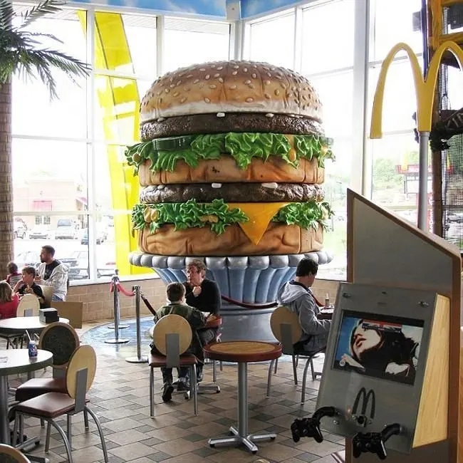 Custom food sculpture large Fiberglass Hamburger Sculpture (3)
