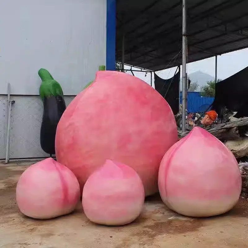  fiberglass pink peach sculpture 