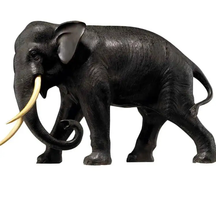 Factory direct sale animal decoration Fiberglass Indian Elephant Statue1 (1)