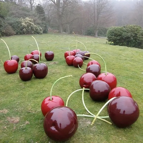 Fiberglass Fruit Metal Cherry Sculpture