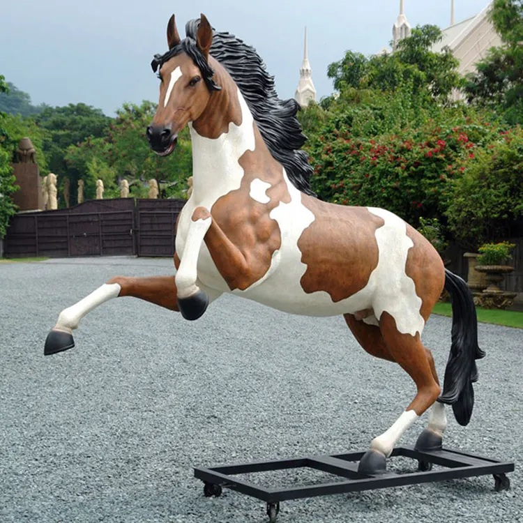 Garden decoration resin craft animal fiberglass horse statue sculpture